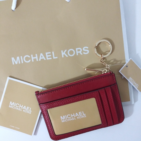 NWT MICHAEL KORS LEATHER FULTON SM ID CARD CASE - Picture 7 of 7